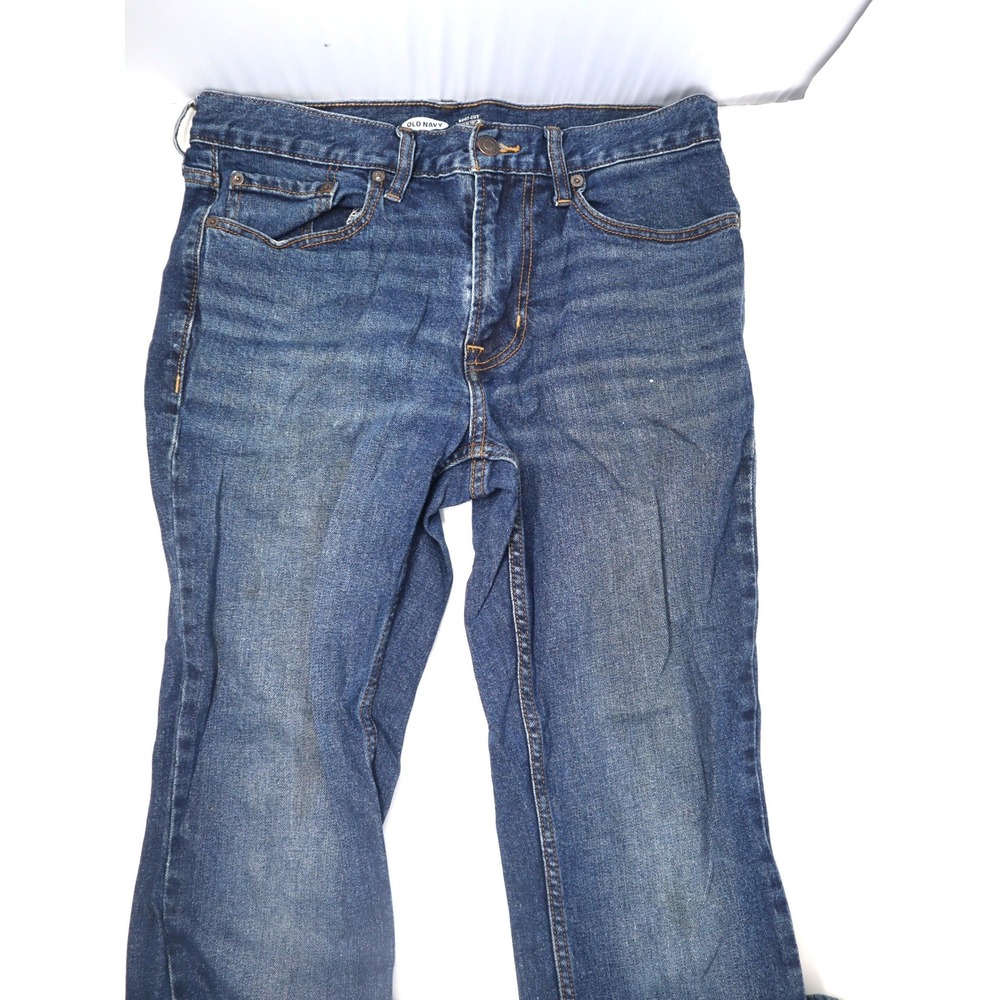 Blue Boot-Cut Jeans 30x30 Old Navy Mens Built-In Flex Medium Wash Denim
